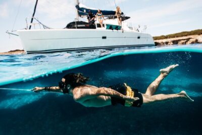 1-Catamaran tour to the Maddalena Archipelago from Cannigione - Stop by stop: Caprera and the Pink Beach photo moment at Budelli