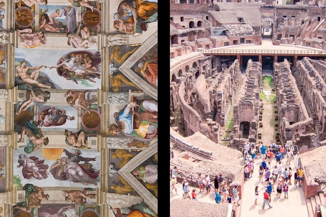 1-Day Rome: Vatican & Colosseum Tour with Transport - Vatican Museums: Self-Guided Time with Fast Entry