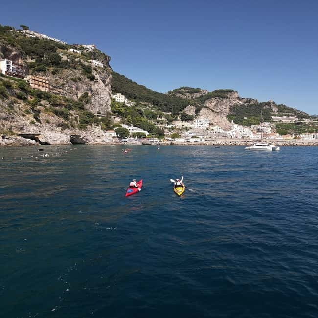 Amalfi Coast: Kayak & Snorkeling tour, sea caves and beach - Paddling west from Maiori: Minori’s pasta roots and Monti Lattari cliffs