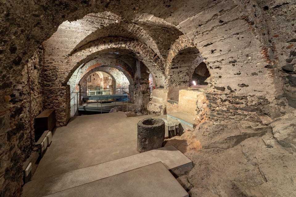 Benedictine Monastery of Catania - English Guided Tour - The lava cellar and the 16th-century basement story