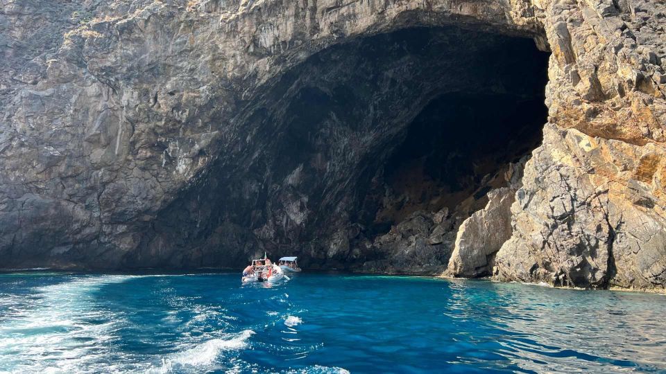 Buggerru: Half-Day Dinghy Tour of the Sardinian South Coast - Grotta del Forno and Grotta Sardegna: cave time you can actually feel