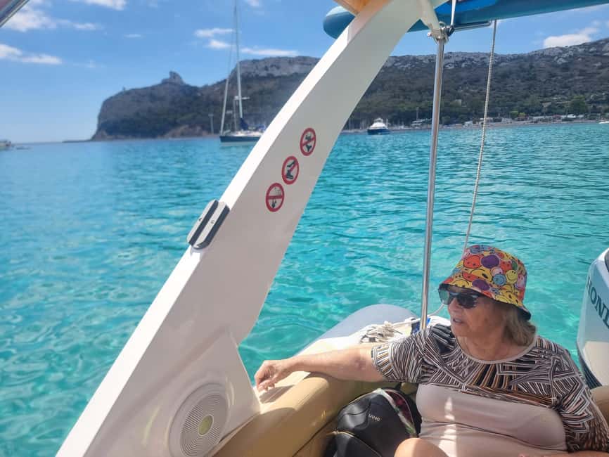 Cagliari: Boat Tour, 4 Stops, Swim, Snorkeling, & 1 Spritz - Cala Bernat: A First Swim-Ready Cove with a Photo Stop Feel