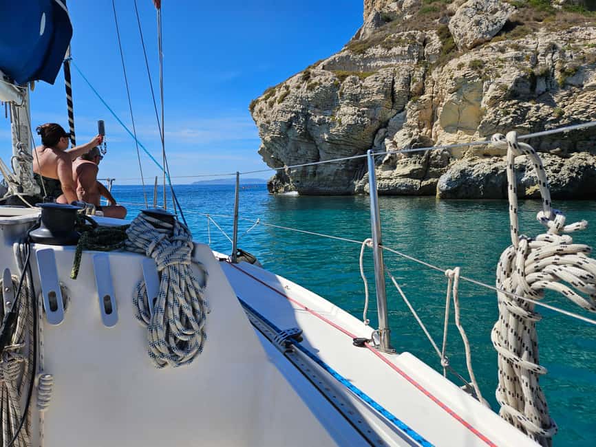 Cagliari: Devil's Saddle Sailboat Tour, Snorkeling and Drink - Cala Fighera: A Longer Look at Another Side of the Coast