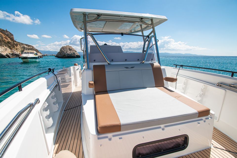 Cagliari: Luxury Motorboat Tour with 3 Swim Stops & Wine - The cruise route: Poetto and the Devil’s Saddle from sea level