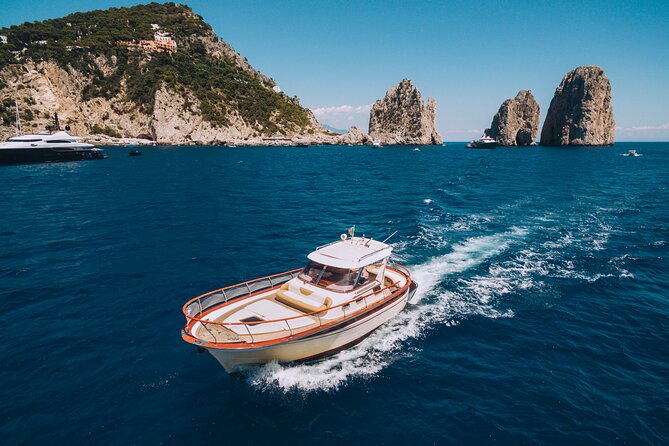 Capri Private Boat Day Tour from Sorrento, Positano or Naples - The Capri route: Grotta Verde swim stop and the optional Blue Grotto