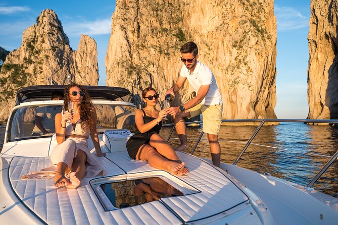 Capri Private Boat Tour with Limoncello tasting - I Faraglioni swim time: the iconic rocks up close