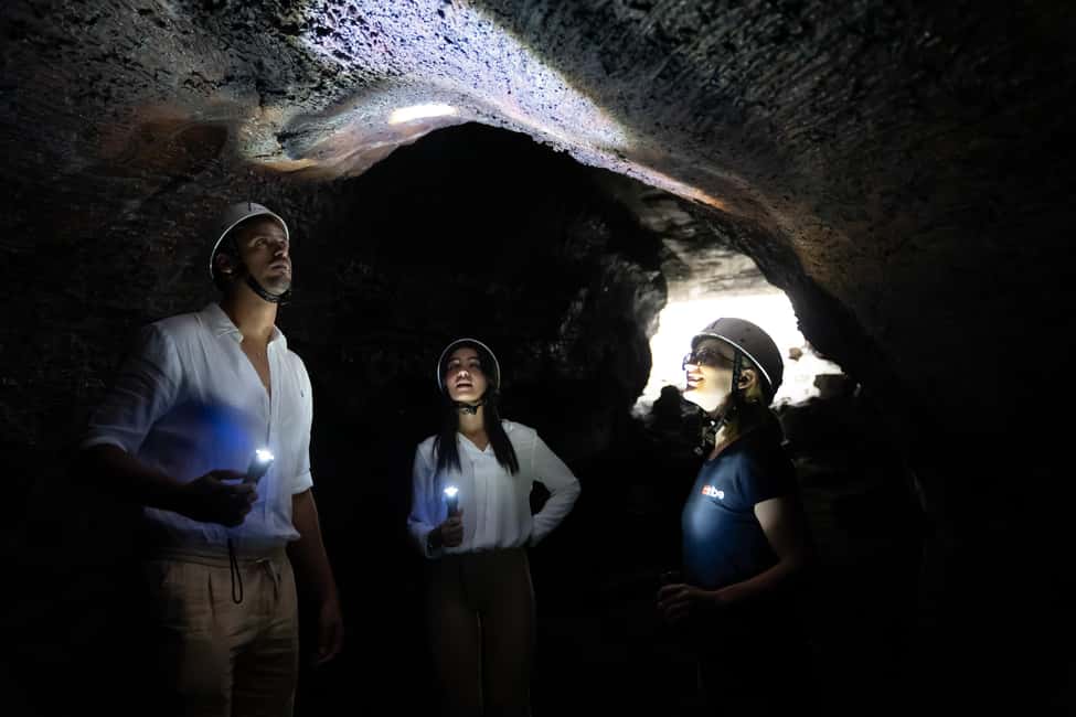 Catania: Etna Nature Tour with Hiking, Cave Visit, & Tasting - Entering the lava cave: helmet, headlamp, and a better understanding of lava tunnels