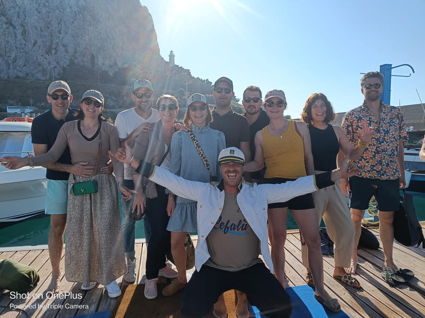 Cefalù: Mini Yacht with Snorkel Stops, Caves and Aperitif - Board at Café Eolo in Porticciolo Presidiana, then settle into the 2.5-hour rhythm