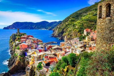Cinque Terre and Pisa Tower Tour from Florence Semi Private - Riomaggiore: first Cinque Terre village and the ferry connection