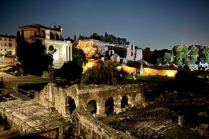 Colosseum and Roman Forum Sightseeing Area Night Walking Tour - Roman Forum viewpoints without the ticket stress