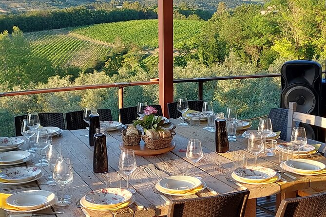 Cooking Class on a Family Farm in Chianti with Lunch - Lunch outdoors in the garden: vineyards, olive trees, and calm air