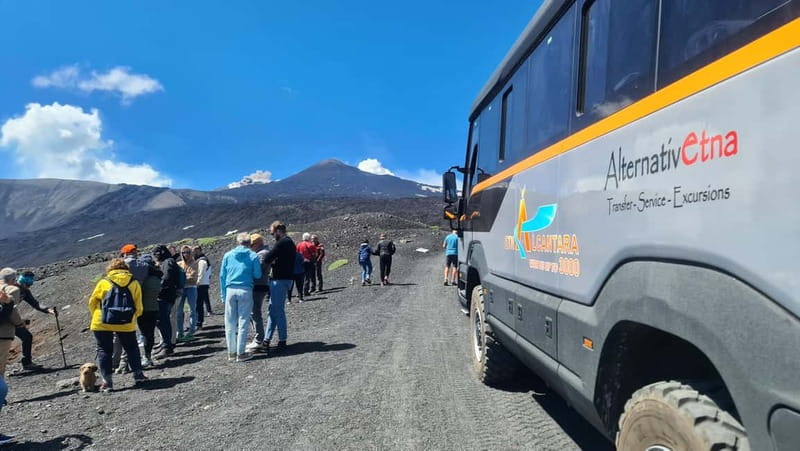 Etna North 2900mt & Craters of 2002 - Entering Etna: Piano Provenzana, voucher exchange, and that first 4x4 jolt