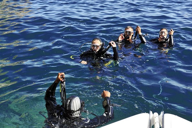 Exciting PADI Discover Scuba Diving Experience Isola Bella Marine Park Taormina - The boat transfer and the Blue Cave stories on the way