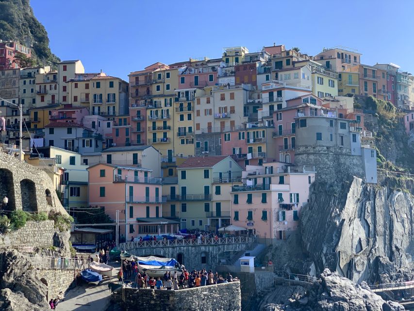 Florence: Cinque Terre Day Trip with Optional Street Food - Levanto to Manarola: first views and that classic postcard angle