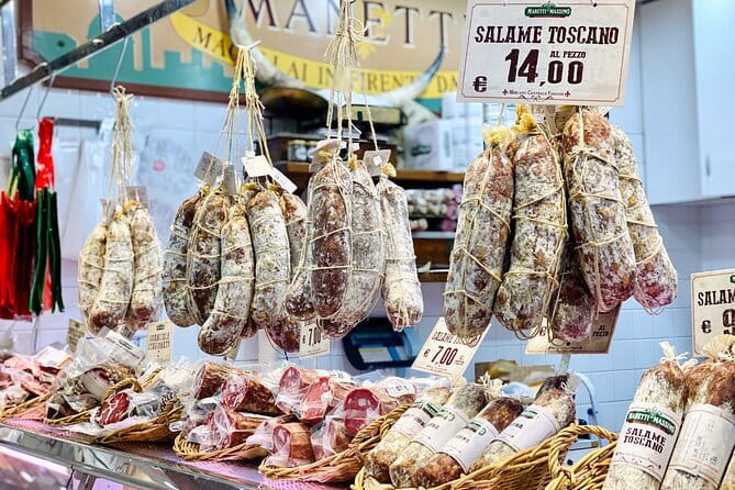 Florence Food Tour: Home-Made Pasta, Truffle, Cantucci, Olive Oil, Gelato - Mercato Centrale: olive oil, balsamic, fresh pasta, and peposo bites