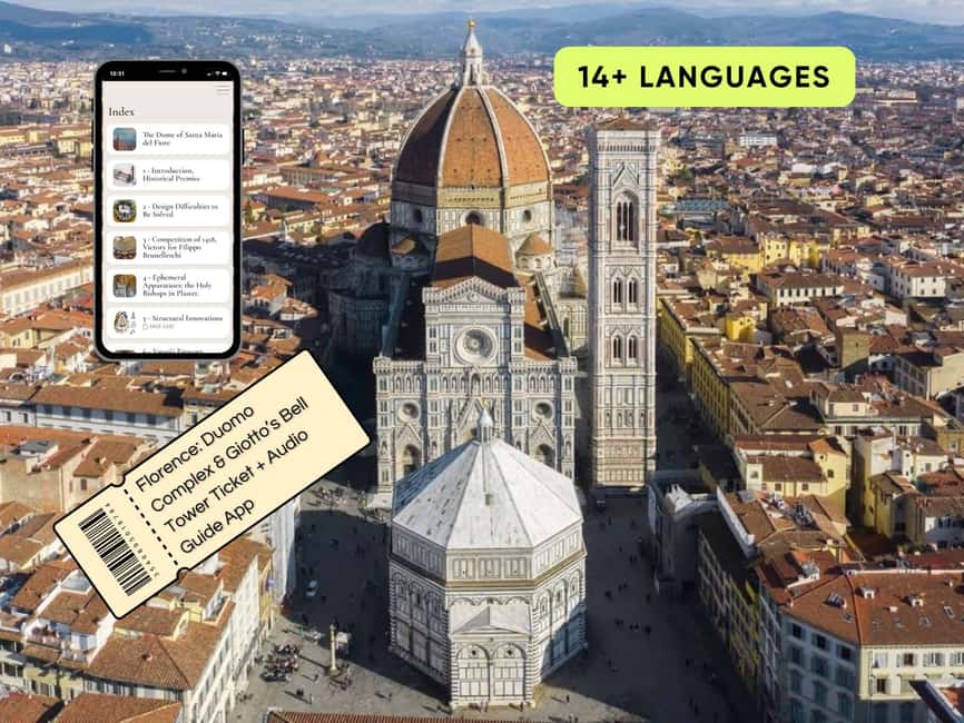 Florence:Duomo Complex & Giotto's Bell Tower Ticket+AudioApp - Your ticket: five stops around Piazza del Duomo, not just one