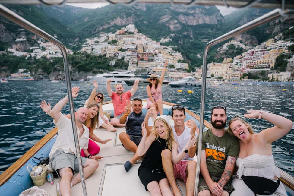 From Positano: Amalfi Coast Sunset Cruise - Group Tour - Snacks and prosecco: what’s included and what to plan for