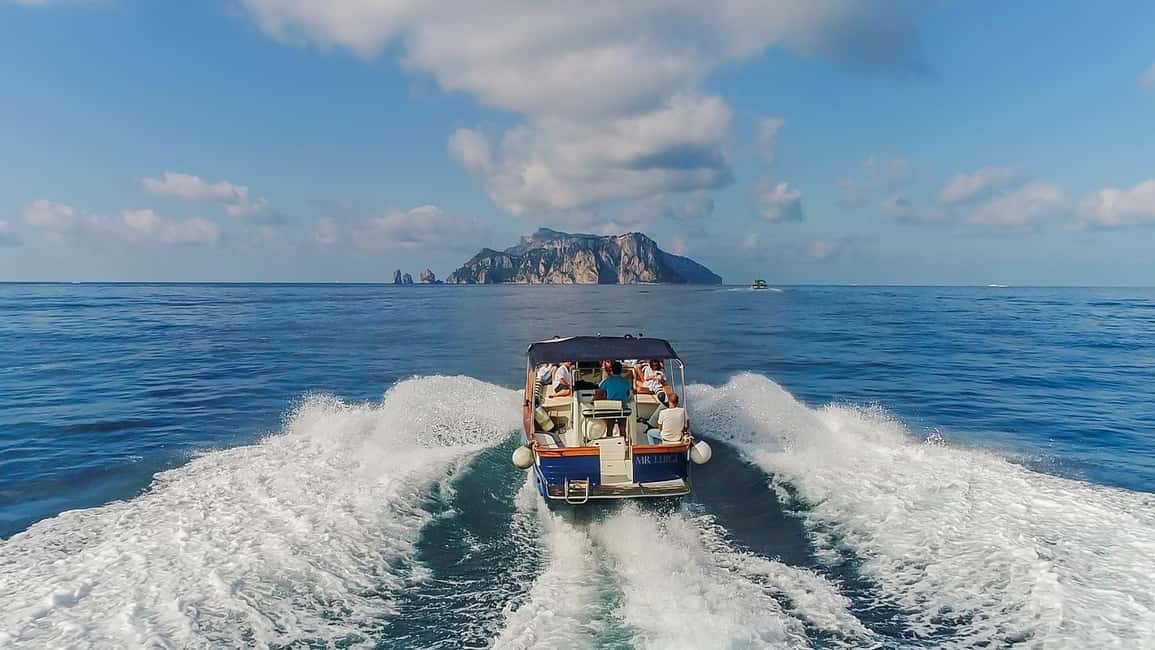 From Positano: Day trip to Capri - Group Tour by boat - Marina Grande views, then Marina Piccola: arriving on Capri without the chaos