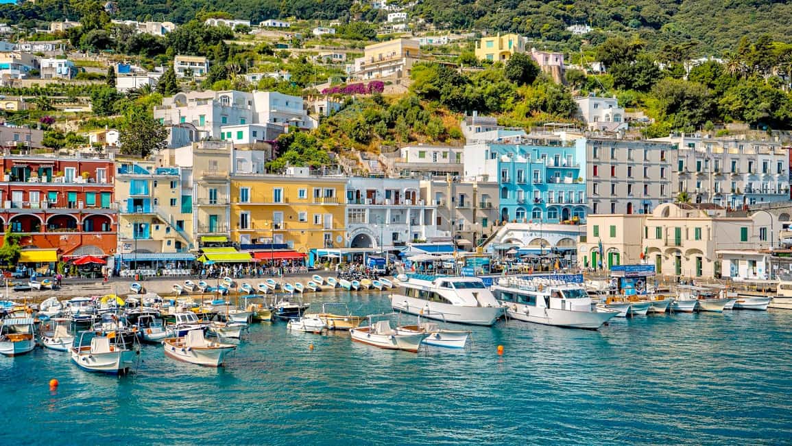 From Positano: Day trip to Capri - Group Tour by boat - Punta Carena lighthouse and Grotta Verde: the cave-and-coast combo