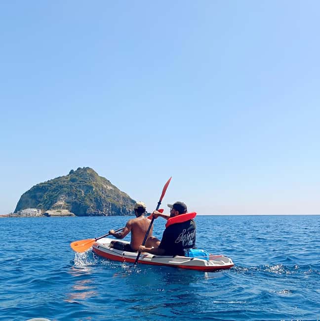From Sant'Angelo: Ischia Kayak Tour with Italian Aperitif - Spa Bay and the thermal spring egg cook
