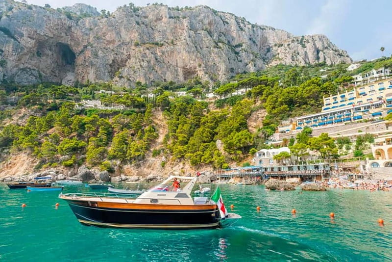 From Sorrento: Capri Boat Cruise with Swimming and Prosecco - Blue Grotto and Green Grotta: the glow-and-shadow part of Capri