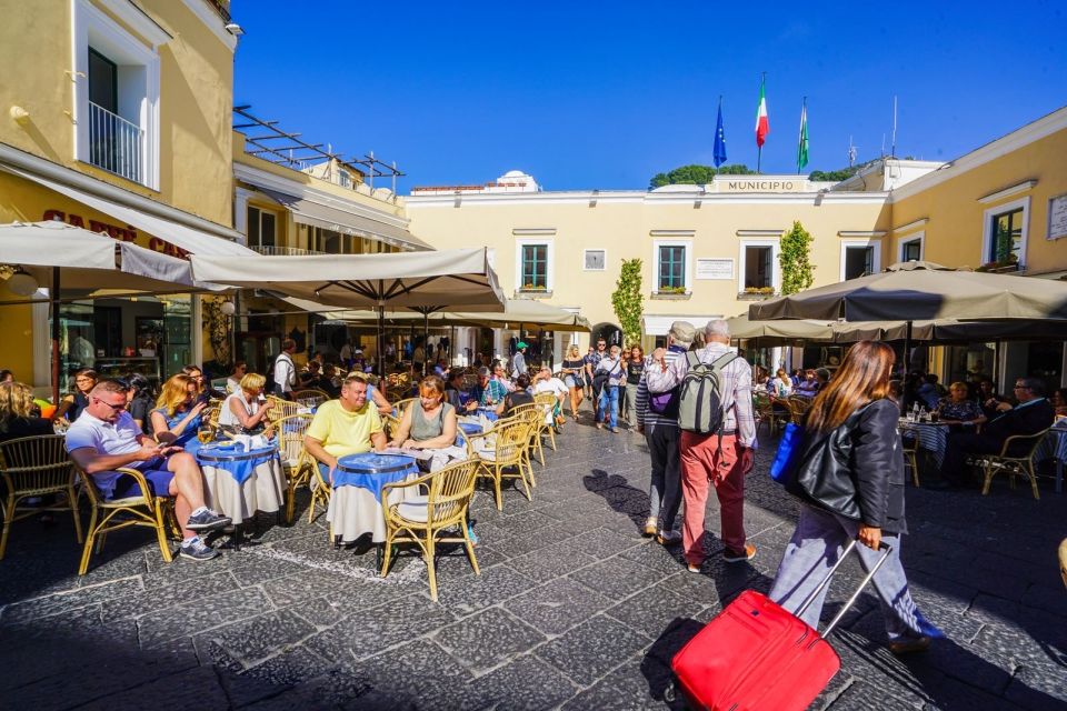From Sorrento: Day Trip to Capri & Anacapri with Blue Grotto - Capri Town Highlights: Piazzetta, Via Camerelle, and Certosa San Giacomo