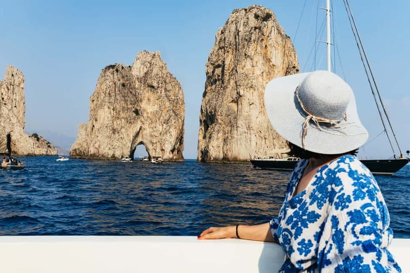 From Sorrento/Nerano: Capri Island Cruise with Guide Onboard - Tiberio Gardens and Monte Solaro: what the big viewpoints deliver