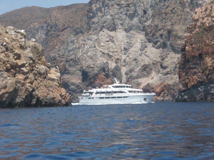 From Taormina: Lipari and Vulcano Mini Cruise Aeolian Tour - Vulcano: black beach time, photos, and a volcano-shaped mood