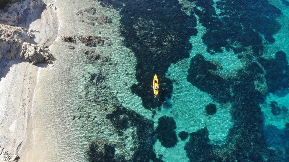 Golfo Aranci: Small group Kayak tour with Aperitif &dolphins - Cala Moresca break: swim and snorkel with real gear