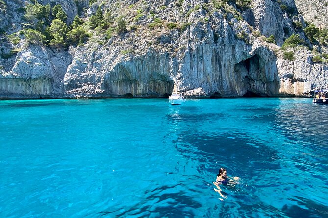 Half day tour of Capri by private boat - West-coast sights: Punta Carena and the Cave of the Coral