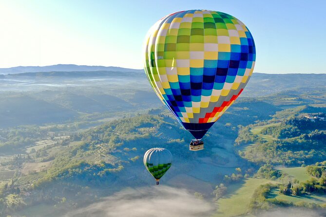 Hot Air Balloon ride in the Chianti Valley Tuscany - An hour above vineyards, cypress trees, and hill towns
