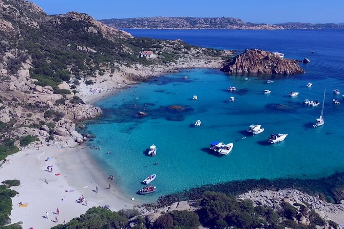 La Maddalena Archipelago Comfort Boat Tour - Views on the Return: Santo Stefano (NATO Base) and Bear Rock