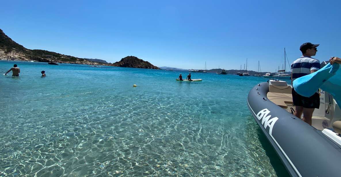 La Maddalena: Caprera,Spargi,Budelli & Santa Maria Boat Tour - Caprera first: Cala Brigantino and the wild-beach anchor swim