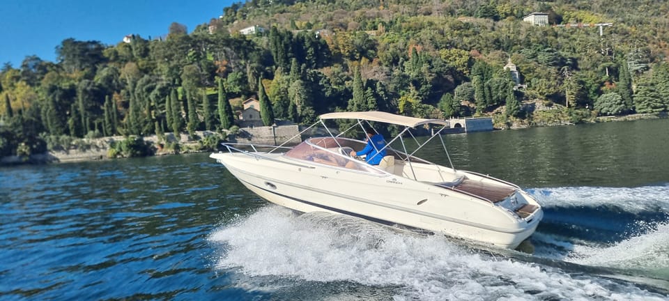 Lake Como: Shared Boat Tour with Prosecco Aperitif - The ride itself: cushioned speedboat comfort (with a canopy)