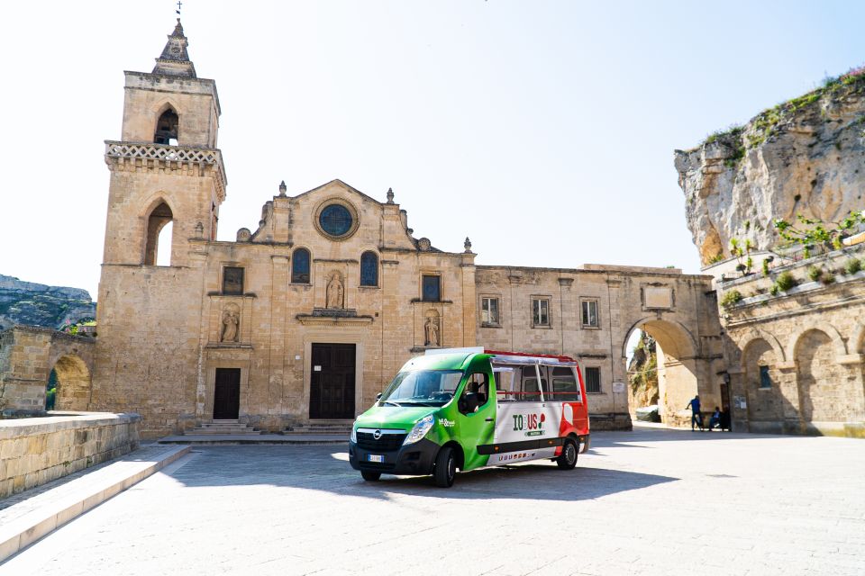 Matera: Open Top Bus Tour with Entrance to Casa Grotta - Piazza San Pietro Caveoso: the finish spot that feels different at night