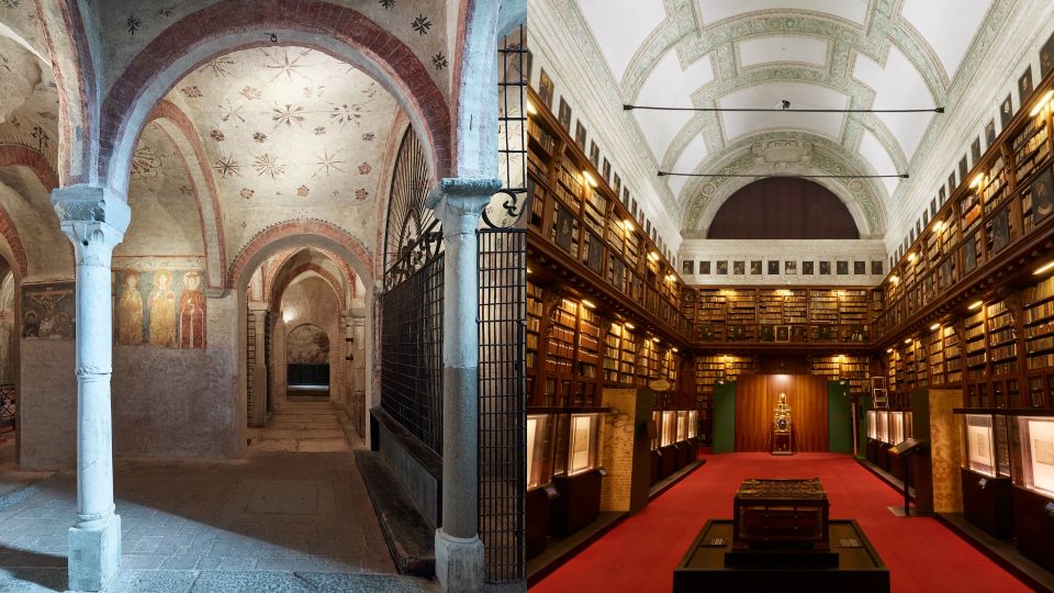 Milan: Pinacoteca Ambrosiana and San Sepolcro Crypt Ticket - The Library and Codex Atlanticus Reading Room