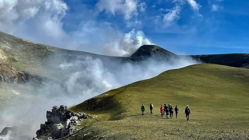 Mount Etna: Summit Trekking Tour - Meeting Point and First Orientation at Sole-neve Souvenirs