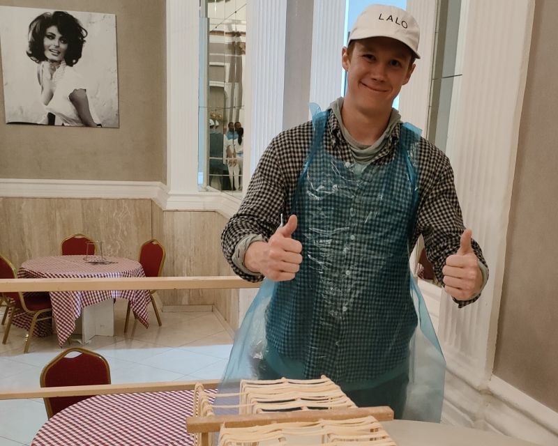 Naples: Pasta Making Class with Starter and Drink - The meal you earn: sit down with two pastas