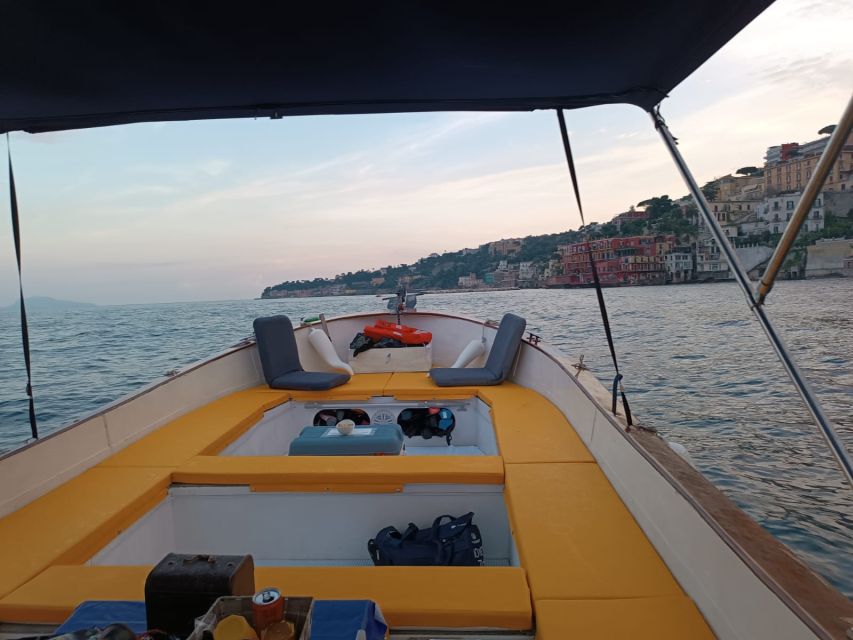 Napoli: Myths & Legends Cruise with Snorkeling - Vintage lifeboat views: what Naples looks like from the water