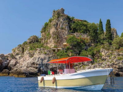 Naxos: Isola Bella, Blue Grotto, & Mazzarò Bay Boat Tour - The First Coast Pass: Grotta della Conchiglia and Quick Taormina Context