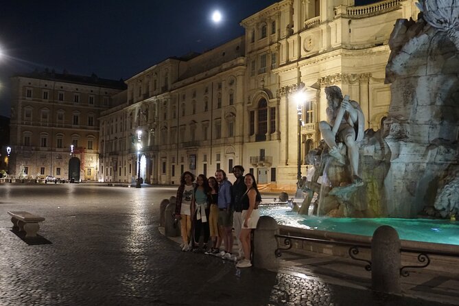 Nocturnal Rome Golf Cart Tour - Trevi Fountain after dark: the classic, framed for photos