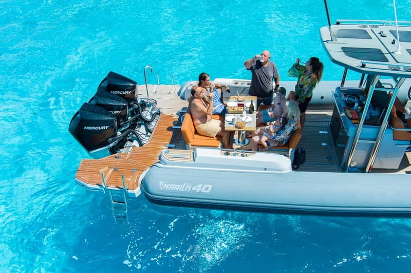 Olbia: Boat tour to Tavolara Park with Aperitif and Drinks - The boat ride: fast engines, space to move, and an easy day