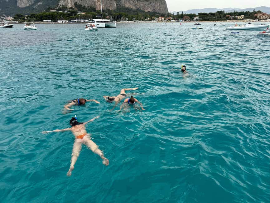 Palermo: Boat Tour to Mondello - Isola delle Femmine + drink - Timing, photos, and how to get the most from each swim stop