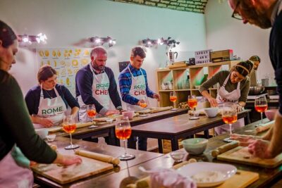 Pasta Cooking Class Near the Colosseum with 3 Spritz Cocktails - Your evening flow: aperitifs, dough, sauce, and a full plate