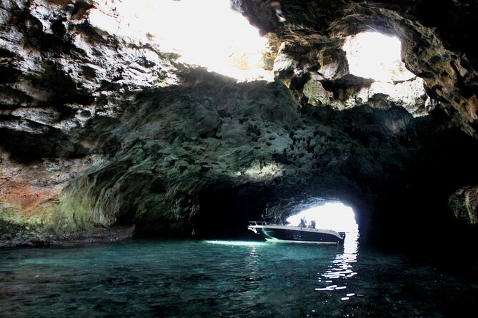 Polignano a Mare boat tour emotions, caves, diving and appetizers - Captain Commentary, Music, and the Dorino Vibe