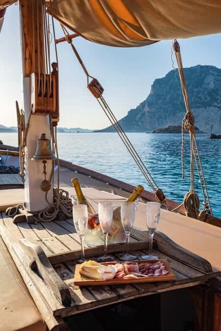 Porto San Paolo: Vintage Cruise Sunset Aperitif to Tavolara - The cruise out: Tavolara first, then the islands’ in-between moments