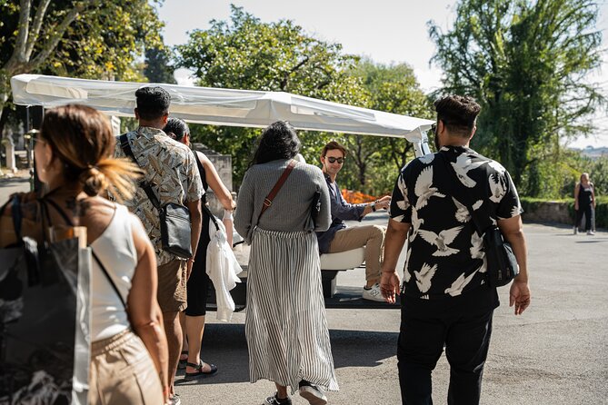 Private Electric Tuktuk Tour of Rome with Prosecco and Pickup - Giardino degli Aranci and Piramide Cestia: calmer stops that break the pattern