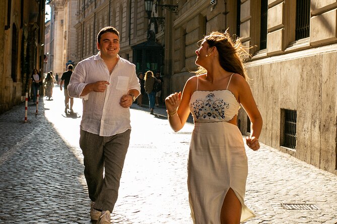 Rome: 1-Hour Private Photo Shoot for Family, Couples or Solo - Tempio di Adriano: A More Elegant Stop for Romantic Candid Shots