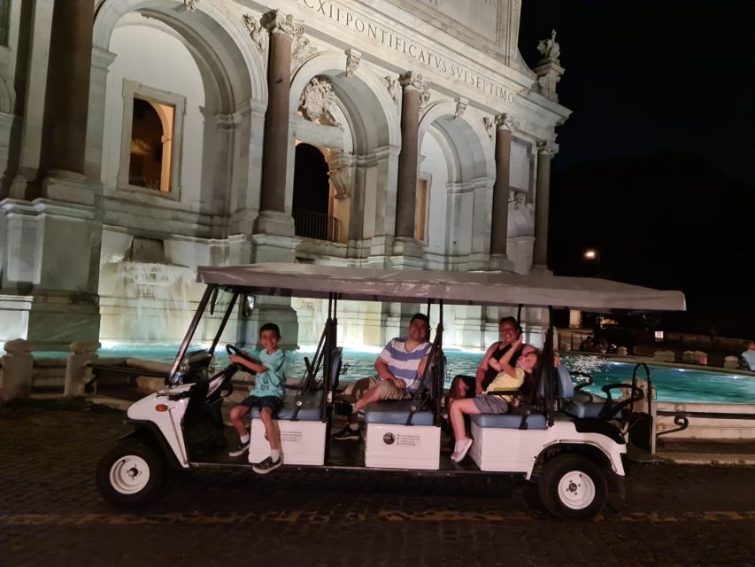 Rome: 2-Hour Golf Cart Sightseeing Tour at Night - The 2-hour route: what you’ll see in practice