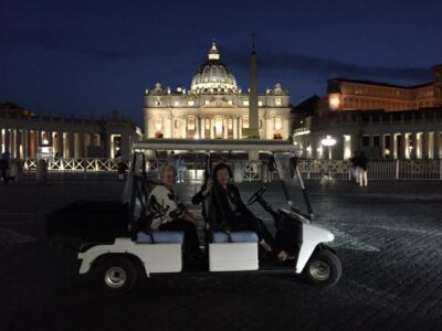 Rome: 2-Hour Golf Cart Sightseeing Tour at Night - Pickup, covered carts, and what to bring